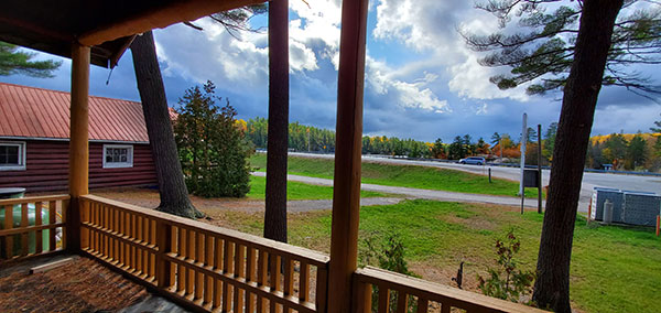 Key Marine Resort rustic cabins with kitchenettes and firepits.