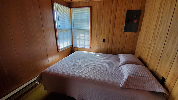 Key Marine Resort rustic cabins with kitchenettes and firepits.